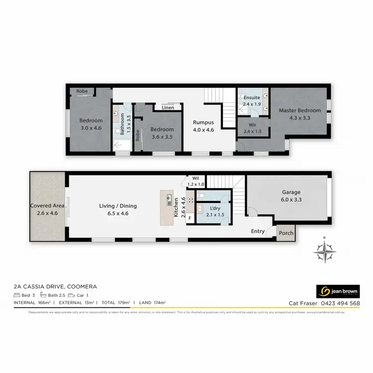Floorplan of Homely semi-detached listing, 2A Cassia Drive, Coomera QLD 4209