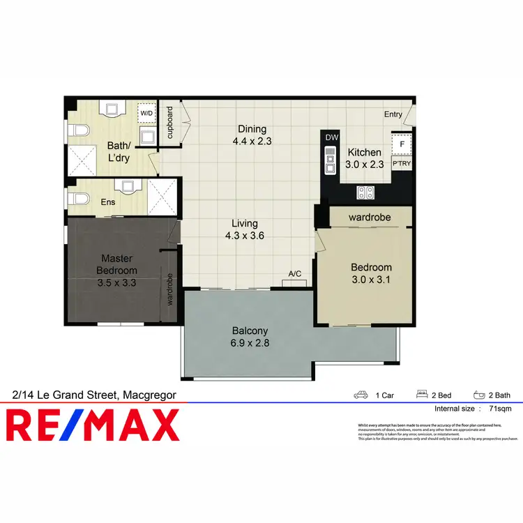 Floorplan of Homely apartment listing, 2/14 Le Grand Street, Macgregor QLD 4109