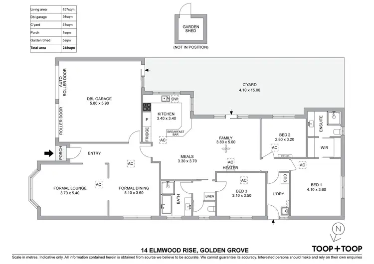 Floorplan of Homely house listing, 14 Elmwood Rise, Golden Grove SA 5125