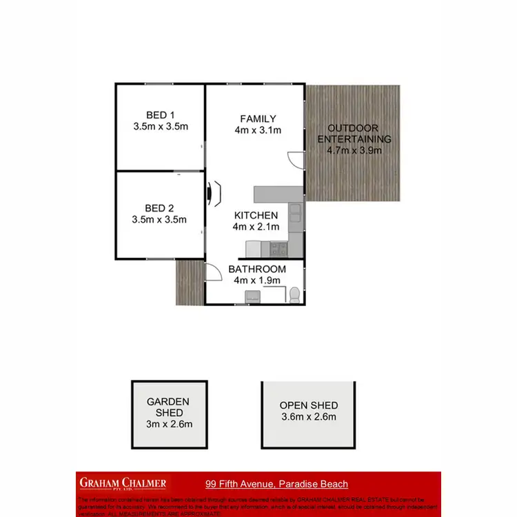 Floorplan of Homely house listing, 99 Fifth Avenue, Paradise Beach VIC 3851
