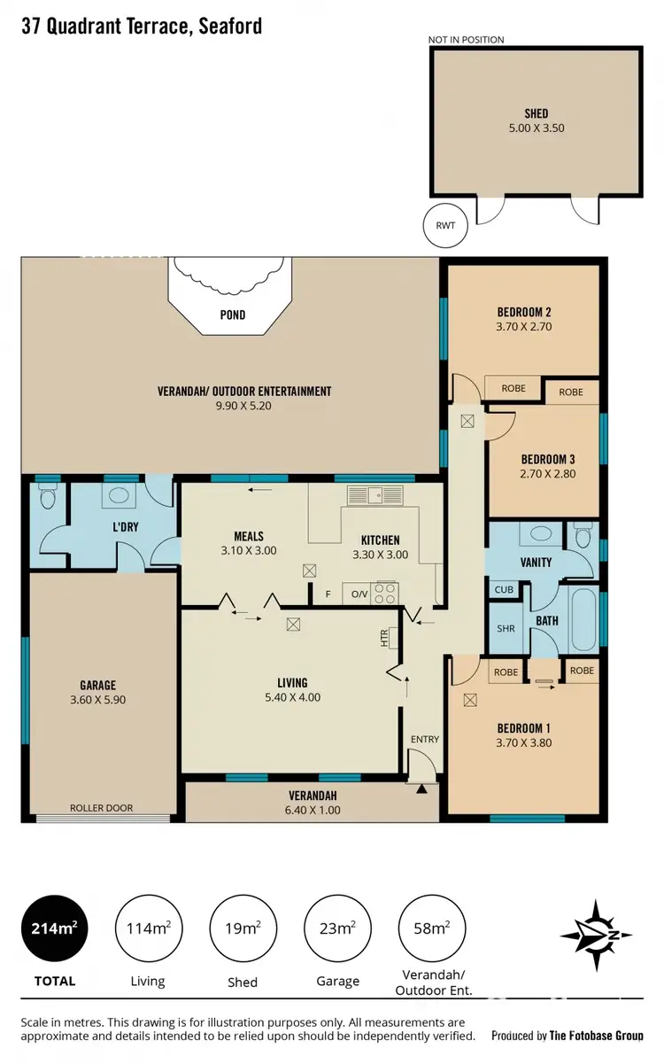 Floorplan of Homely house listing, 37 Quadrant Terrace, Seaford SA 5169