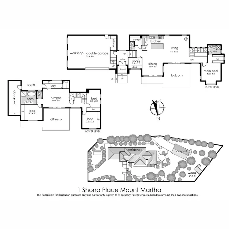 Floorplan of Homely house listing, 1 Shona Place, Mount Martha VIC 3934