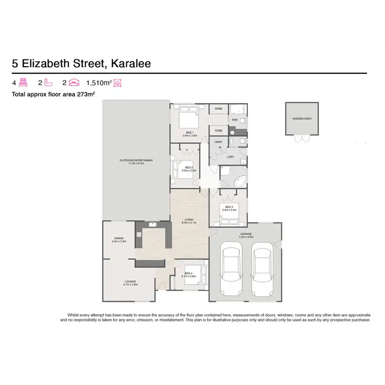 Floorplan of Homely house listing, 5 Elizabeth Street, Karalee QLD 4306