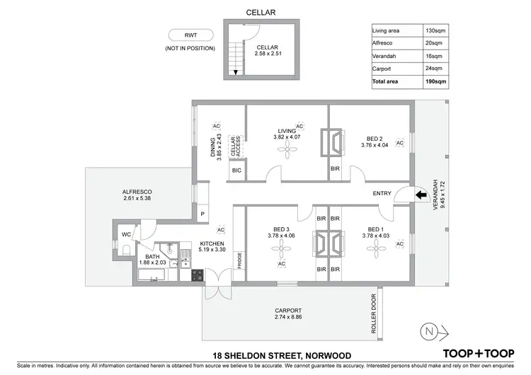Floorplan of Homely house listing, 18 Sheldon Street, Norwood SA 5067