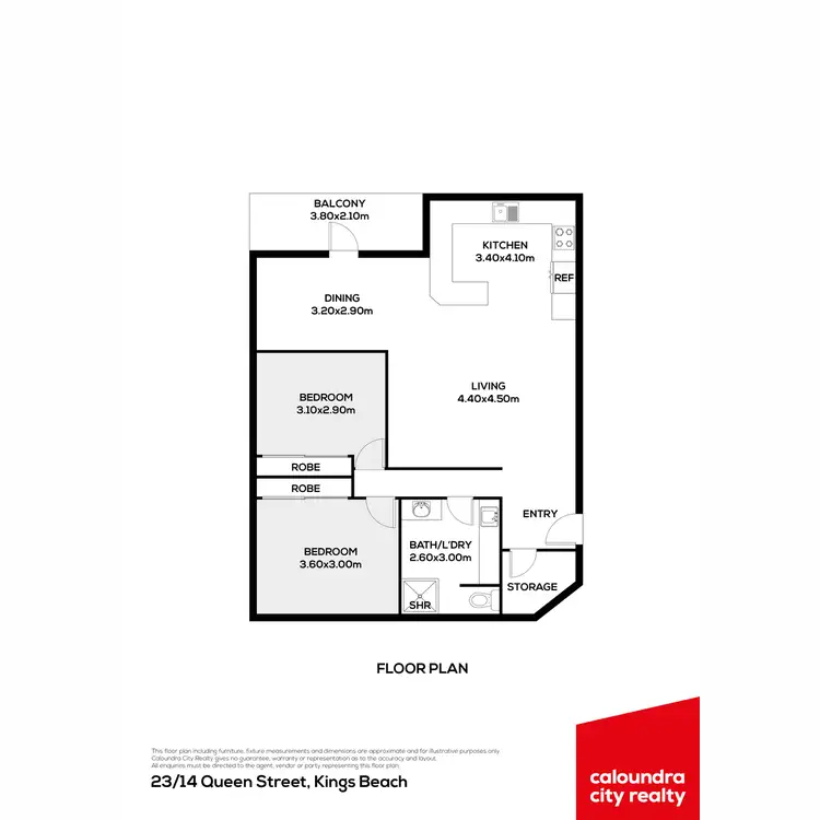 Floorplan of Homely unit listing, 23/14 Queen Street, Kings Beach QLD 4551