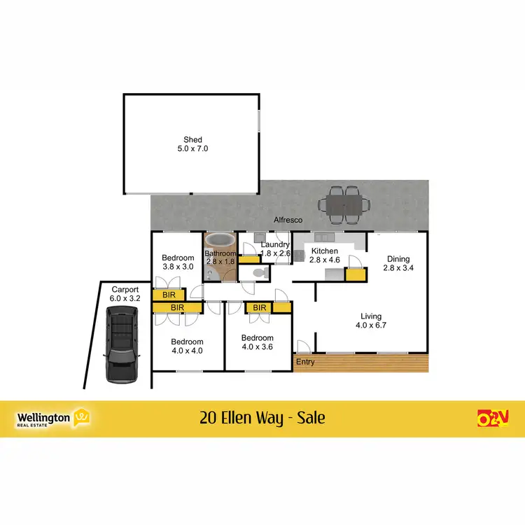 Floorplan of Homely house listing, 20 Ellen Way, Sale VIC 3850