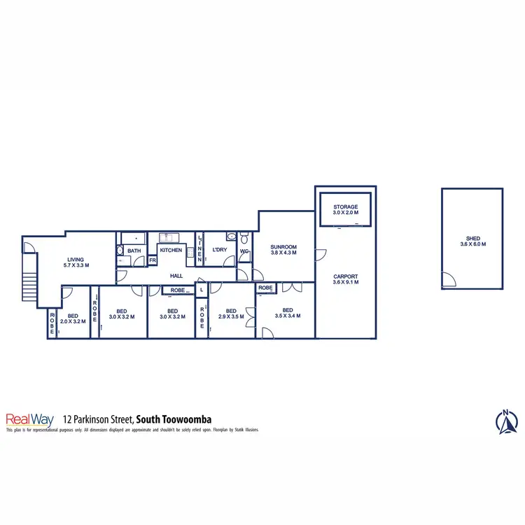 Floorplan of Homely house listing, 12 Parkinson Street, South Toowoomba QLD 4350