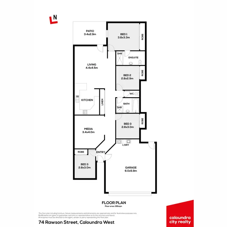 Floorplan of Homely house listing, 74 Rawson Street, Caloundra West QLD 4551