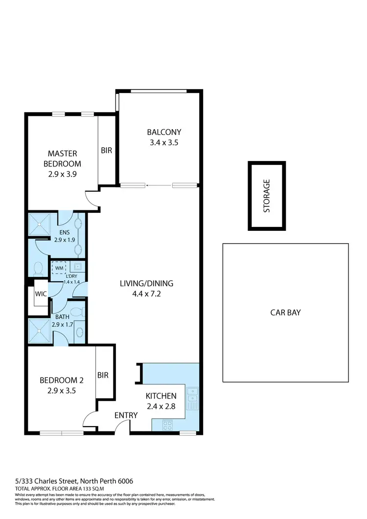 Floorplan of Homely unit listing, 5/333 Charles Street, North Perth WA 6006