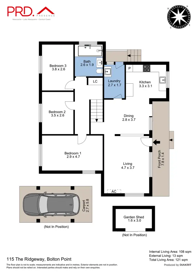 Floorplan of Homely house listing, 115 The Ridgeway, Bolton Point NSW 2283