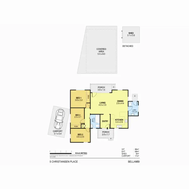 Floorplan of Homely house listing, 5 Christiansen Place, Bellambi NSW 2518