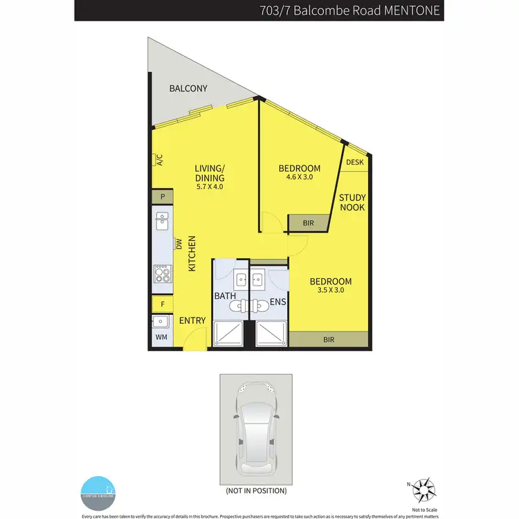 Floorplan of Homely apartment listing, 703/7 Balcombe Road, Mentone VIC 3194