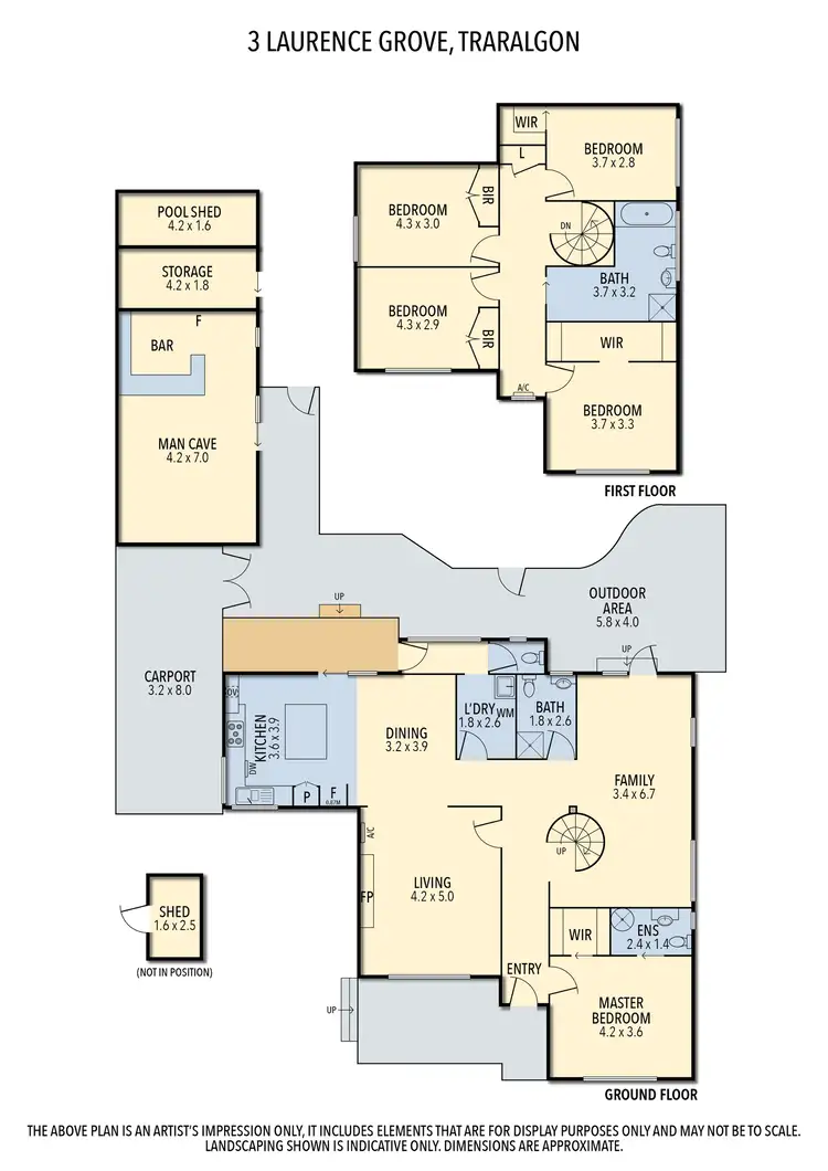 Floorplan of Homely house listing, 3 Laurence Grove, Traralgon VIC 3844