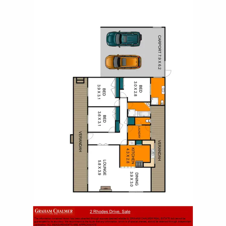 Floorplan of Homely house listing, 2 Rhodes Drive, Sale VIC 3850
