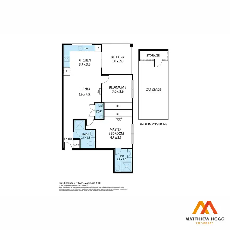 Floorplan of Homely unit listing, 6/253 Beaudesert Road, Moorooka QLD 4105