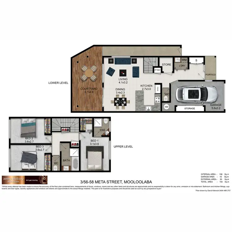Floorplan of Homely townhouse listing, 3/56-58 Meta Street, Mooloolaba QLD 4557