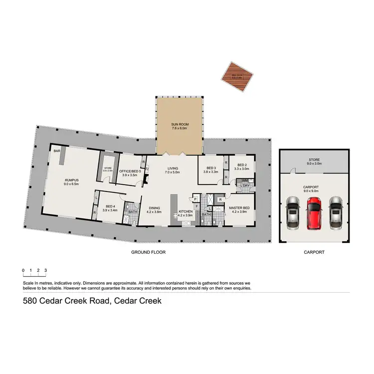 Floorplan of Homely house listing, 580 Cedar Creek Road, Cedar Creek QLD 4520