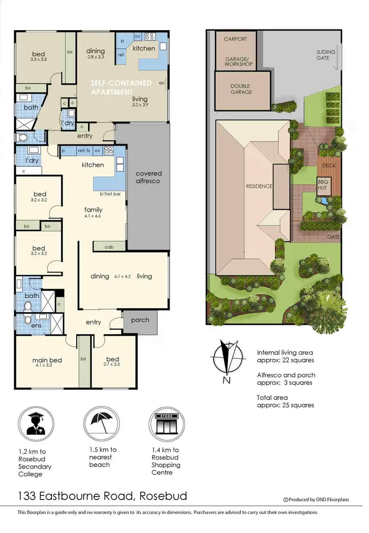 Floorplan of Homely house listing, 133 Eastbourne Road, Rosebud VIC 3939