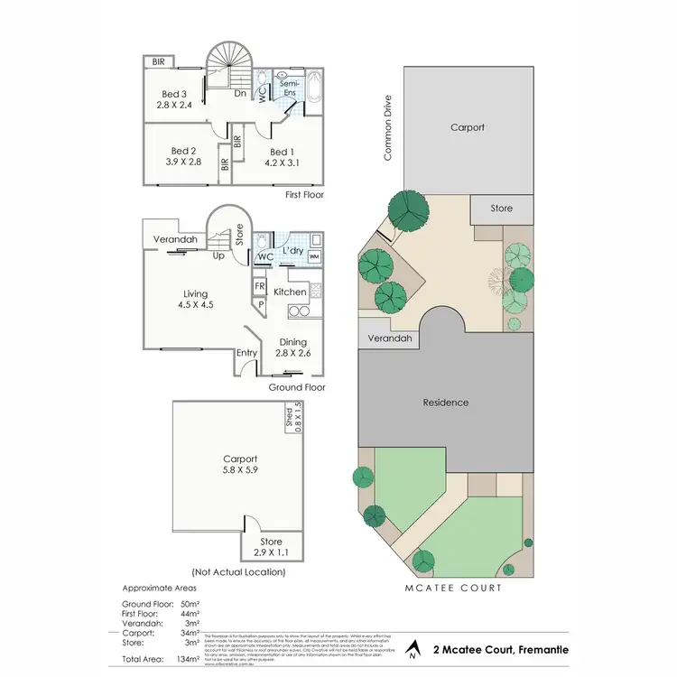 Floorplan of Homely townhouse listing, 2 McAtee Court, Fremantle WA 6160
