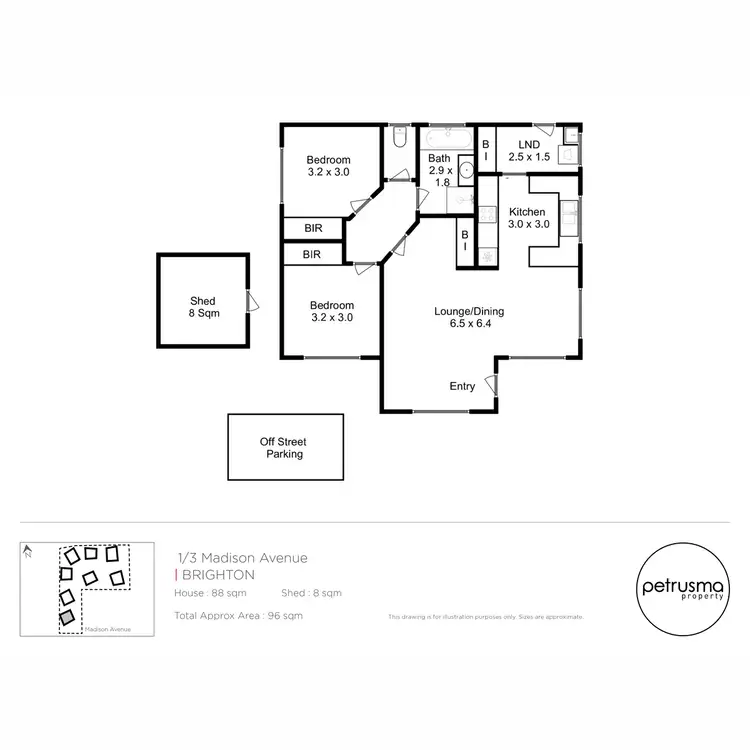 Floorplan of Homely unit listing, 1/3 Madison Avenue, Brighton TAS 7030