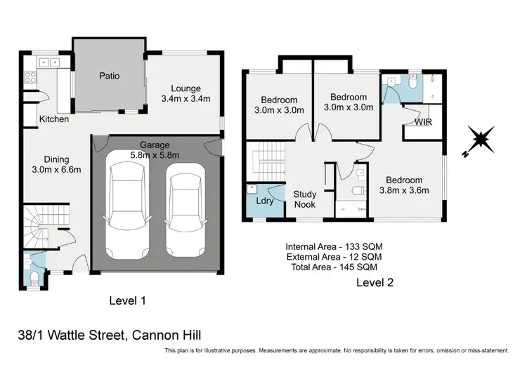 Floorplan of Homely townhouse listing, 38/1 Wattle Street, Cannon Hill QLD 4170