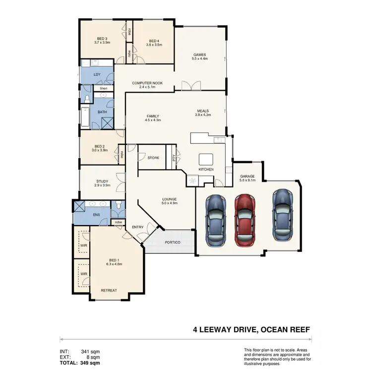 Floorplan of Homely house listing, 4 Leeway Drive, Ocean Reef WA 6027