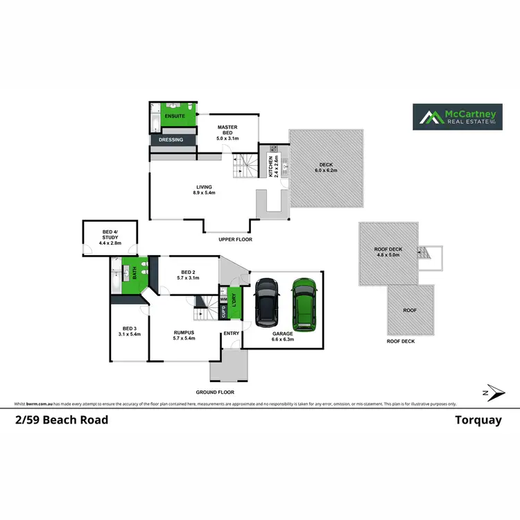 Floorplan of Homely townhouse listing, 2/59 Beach Road, Torquay VIC 3228