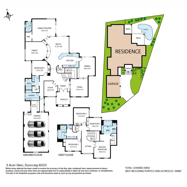 Floorplan of Homely house listing, 3 Acer Glen, Duncraig WA 6023