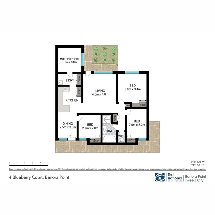 Floorplan of Homely semi-detached listing, 4 Blueberry Court, Banora Point NSW 2486