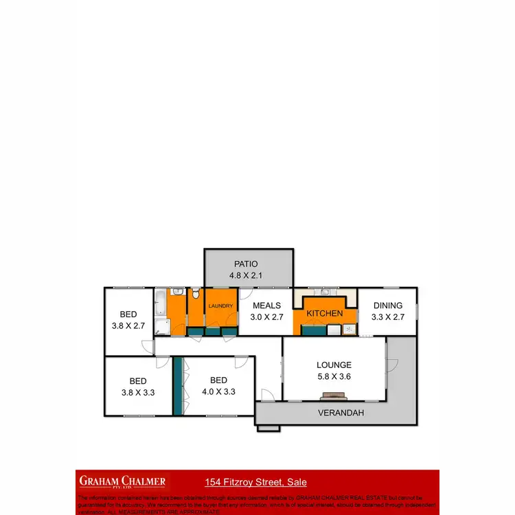 Floorplan of Homely house listing, 154 Fitzroy Street, Sale VIC 3850