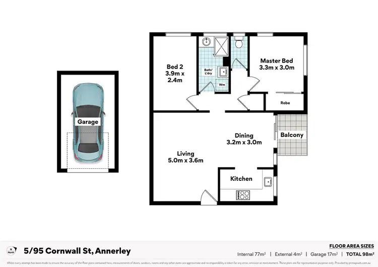 Floorplan of Homely unit listing, 5/95 Cornwall Street,, Annerley QLD 4103