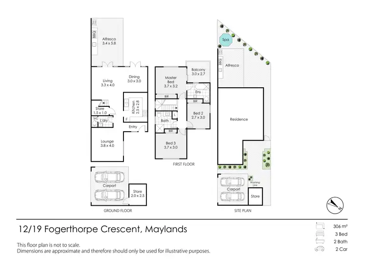Floorplan of Homely townhouse listing, 12/19 Fogerthorpe Crescent, Maylands WA 6051