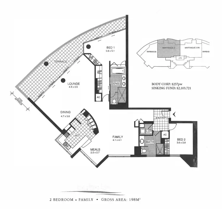 Floorplan of Homely apartment listing, 1051/1 Lennie Avenue, Main Beach QLD 4217