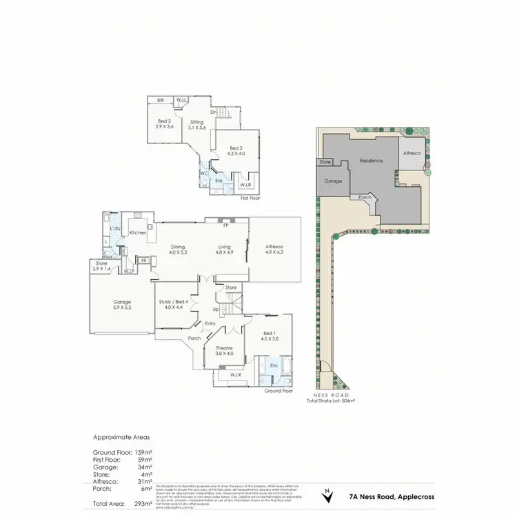 Floorplan of Homely house listing, 7A Ness Road, Applecross WA 6153