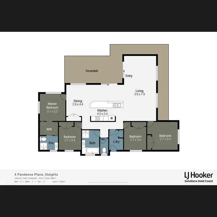 Floorplan of Homely house listing, 4 Pandanus Place, Steiglitz QLD 4207