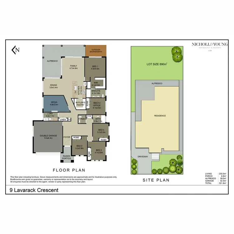 Floorplan of Homely house listing, 9 LAVARACK Crescent, Buderim QLD 4556