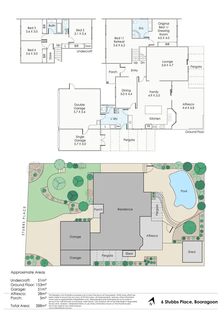 Floorplan of Homely house listing, 6 Stubbs Place, Booragoon WA 6154