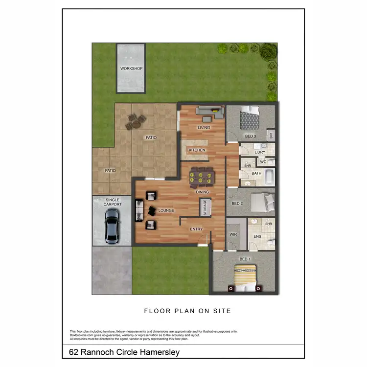 Floorplan of Homely house listing, 62 Rannoch Circle, Hamersley WA 6022