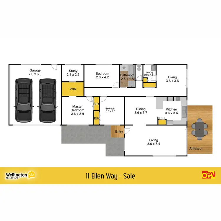 Floorplan of Homely house listing, 11 Ellen Way, Sale VIC 3850