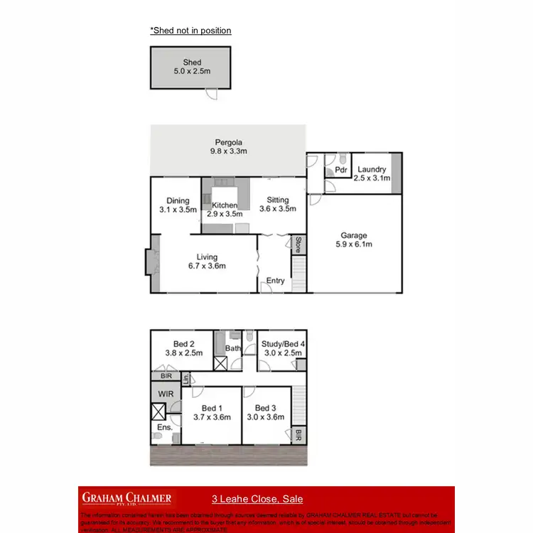 Floorplan of Homely house listing, 3 Leahe Close, Sale VIC 3850