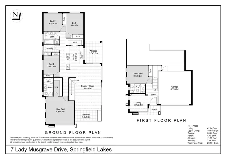 Floorplan of Homely house listing, 7 Lady Musgrave Drive, Springfield Lakes QLD 4300
