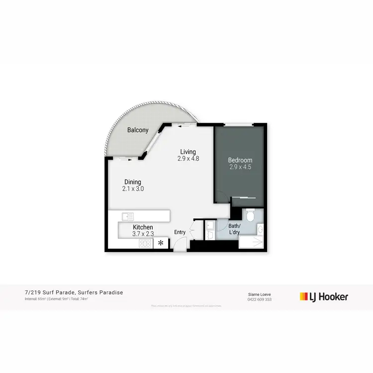 Floorplan of Homely unit listing, 7/219 Surf Parade, Surfers Paradise QLD 4217