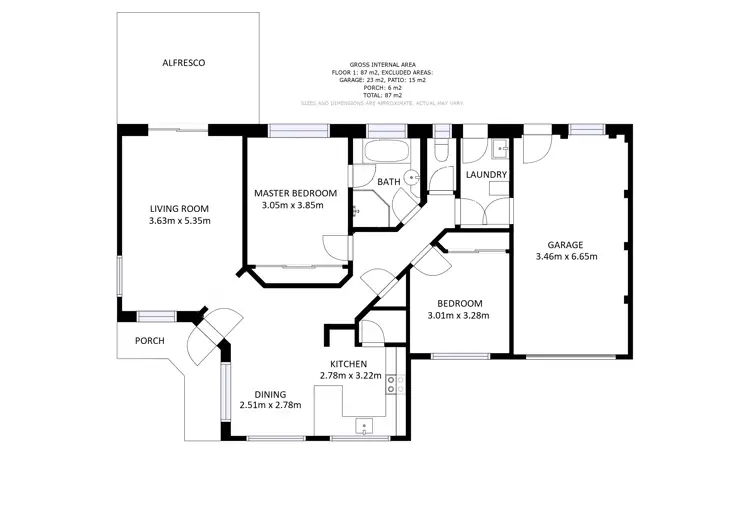Floorplan of Homely townhouse listing, 1/312 Diggers Road, Lavington NSW 2641