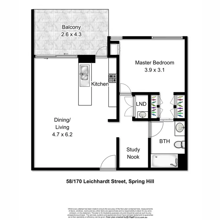 Floorplan of Homely apartment listing, 58/170 Leichhardt Street, Spring Hill QLD 4000
