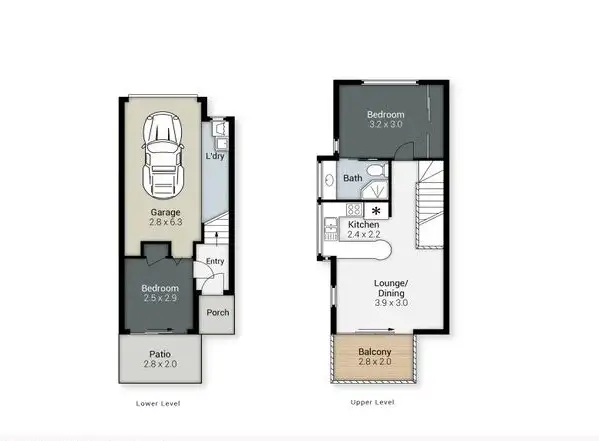 Floorplan of Homely townhouse listing, 1/22-24 Brighton Street, Biggera Waters QLD 4216