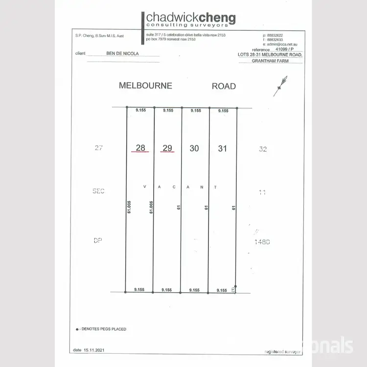 Floorplan of Homely land listing, Lots 28-29 Melbourne Road, Riverstone NSW 2765