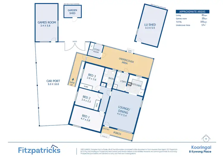 Floorplan of Homely house listing, 8 Kywong Place, Kooringal NSW 2650