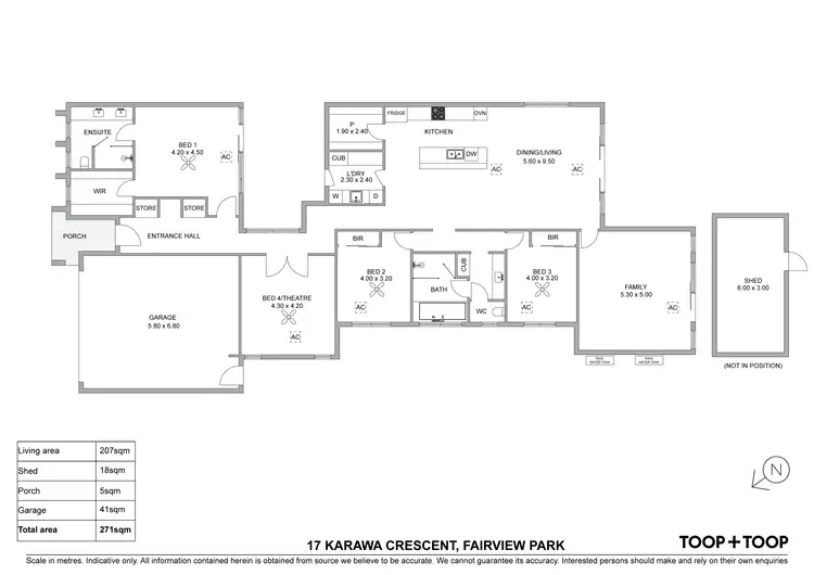 Floorplan of Homely house listing, 17 Karawa Crescent, Fairview Park SA 5126