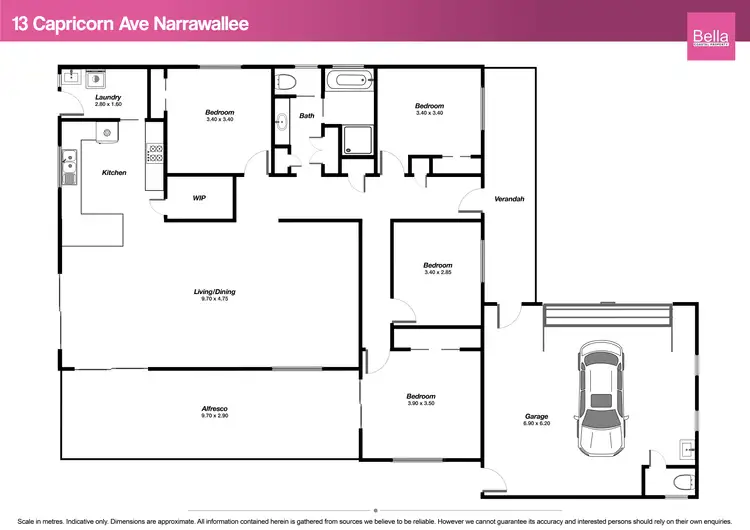 Floorplan of Homely house listing, 13 Capricorn Avenue, Narrawallee NSW 2539