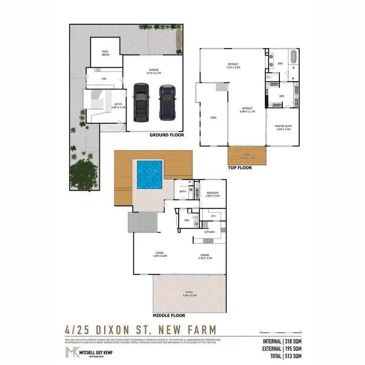 Floorplan of Homely apartment listing, 4/25 Dixon Street, New Farm QLD 4005